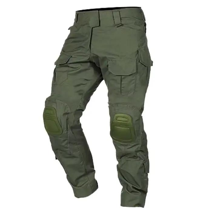 Pantalon tactique pêche camouflage respirant imperméable avec genouillères intégrées pour hommes