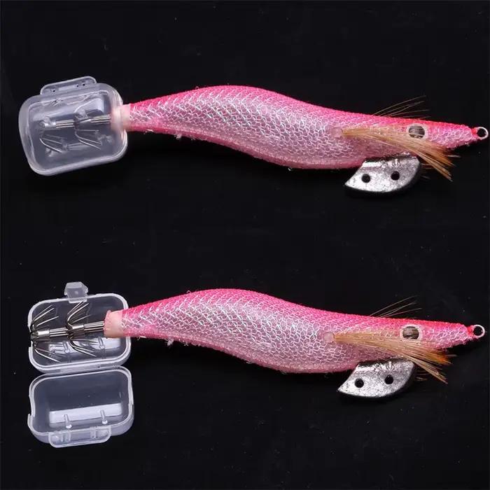 Kit 10/20 pièces protecteurs appâts seiche calmar pêche à l'egi avec couvre-hameçons bois