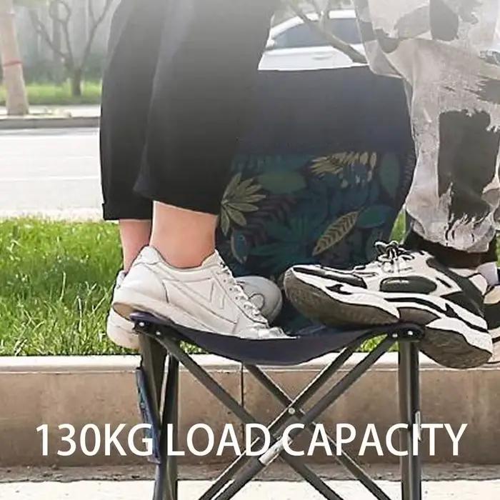 Chaise pliante pêche camping portable avec poche latérale support 286lbs pour voyage outdoor