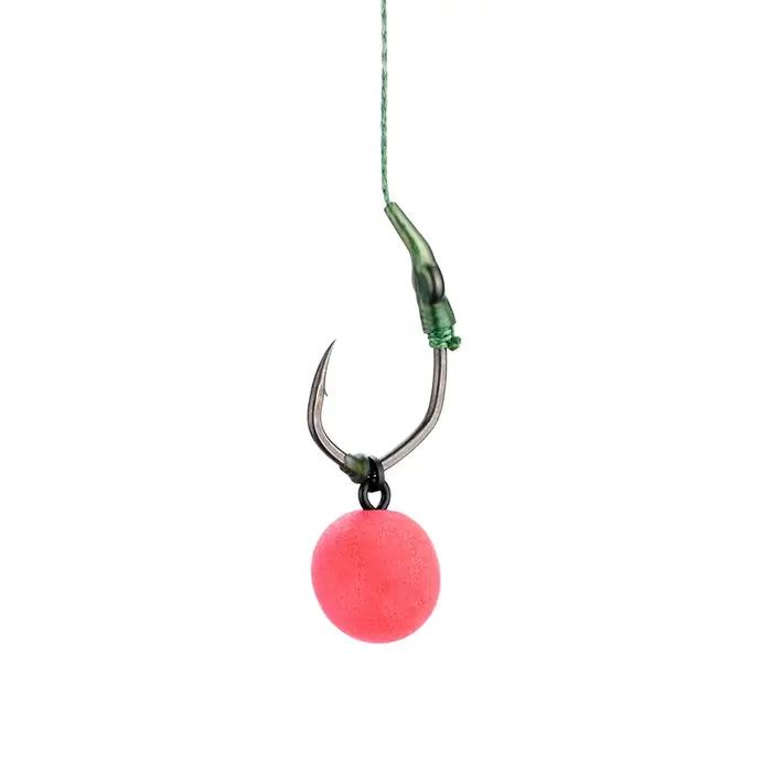 Hameçon de pêche Hirisi 8033 micro-barbelé en acier carbone, 50 pièces PTFE avec œil, boîte modulable
