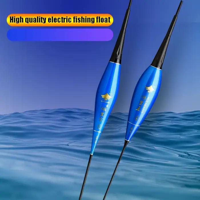 Lot de 3 flotteurs de pêche nocturne électriques avec lumière bleu-vert HD, source fraîche sans éblouissement pour accessoires