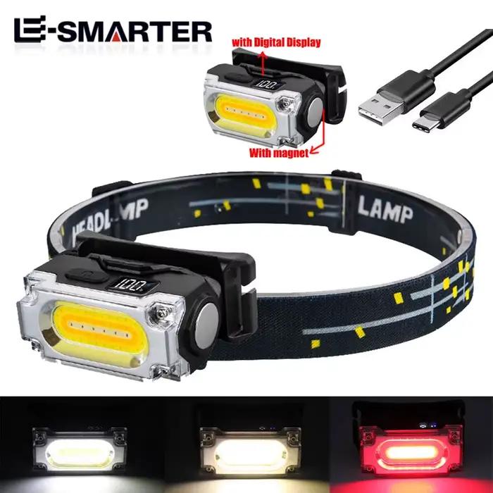 Frontale magnétique 3 sources lumineuses avec écran digital - Idéale pêche camping randonnée