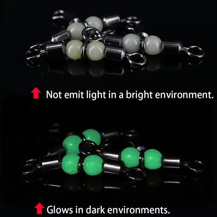 Accessoires pêche 10 pièces émerillons triple roulement à billes DNDYUJU connexion fluide équipement
