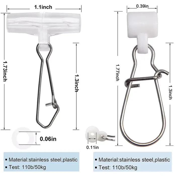 16Pcs coulisse plombs pêche mer lourds avec snaps duo lock et émerillon slider résistants