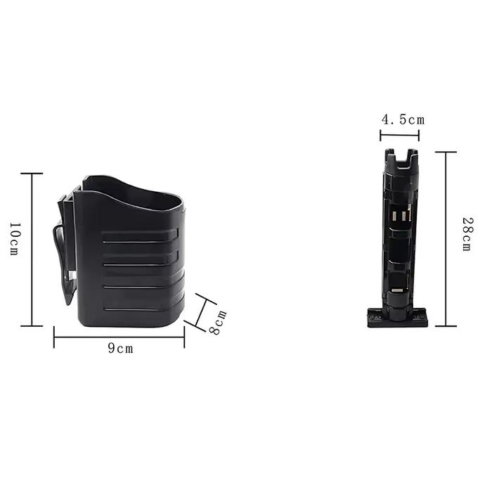 Boîtier de pêche portable multifonction avec support canne et rangement accessoires