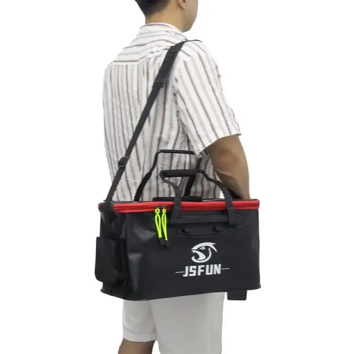 Seau de pêche pliable EVA portable pour poissons vivants sans pompe à oxygène réservoir eau extérieur