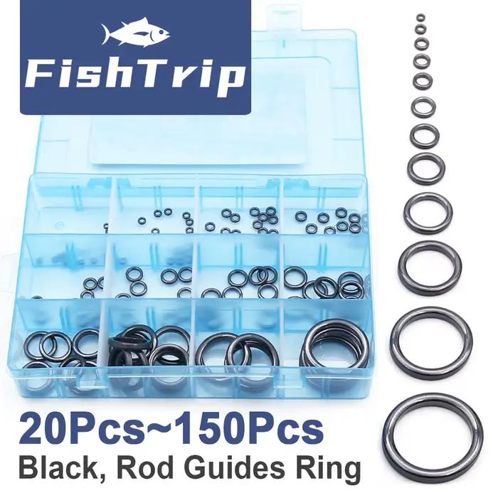 Kit réparation anneaux céramique canne pêche FishTrip - Anneaux guides résistants à l'usure pour remplacement