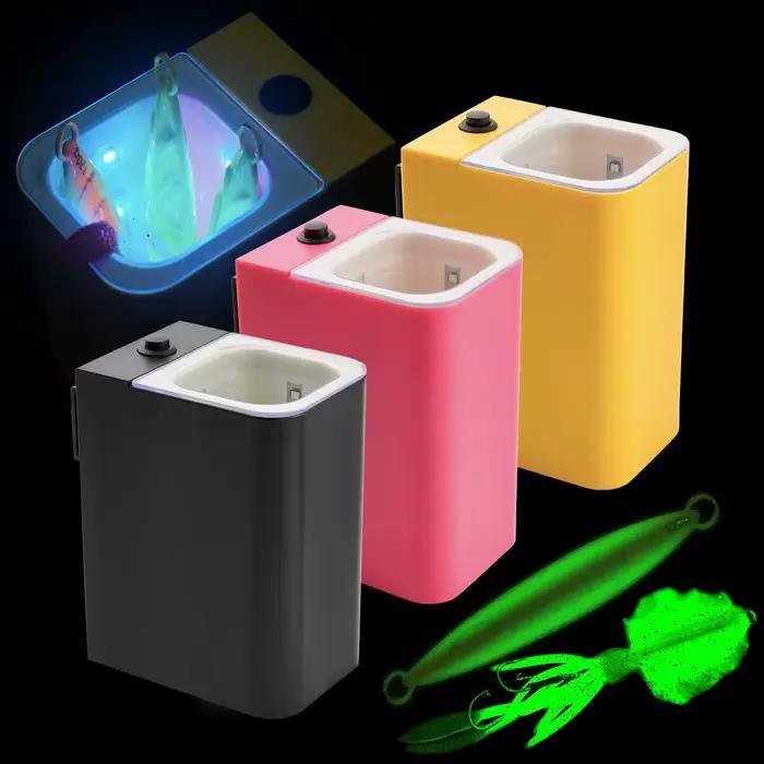 Leurres luminescents UV LED pêche mer - appâts souples lumineux rechargeables pour pêche au calmar nocturne