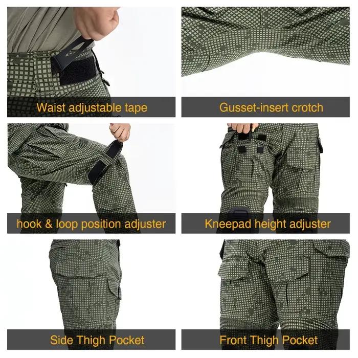 Pantalon combat IDOGEAR G3 gen3 avec genouillères pêche sport - Camouflage MC qualité 3201