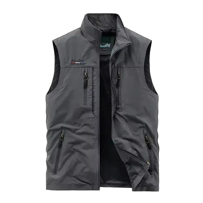Veste cargo sans manches pêche chasse randonnée 2024 homme photographe camping vêtements travail