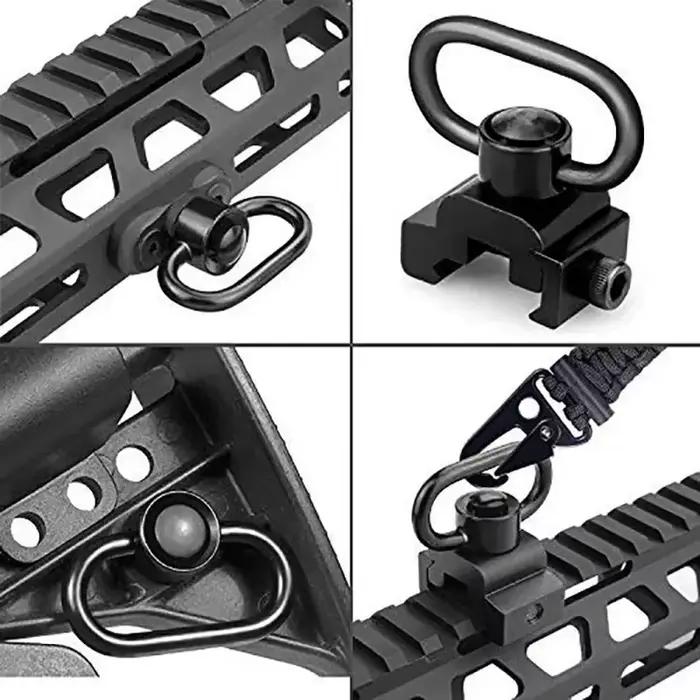 Mousqueton rapide rotatif 360° pour sangle - Accessoire pêche et chasse fixation facile 1.25"