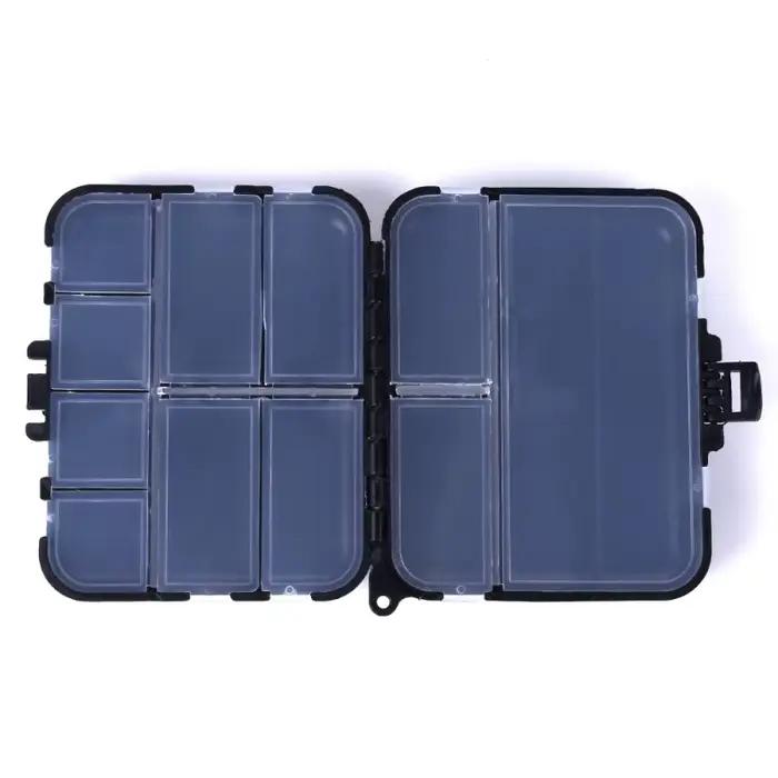 Boîte de rangement pour accessoires de pêche mer 12 compartiments couvercle rabattable étanche pour hameçons plombs émerillons leurres et autres accessoires de pêche océan marine occasions spéciales