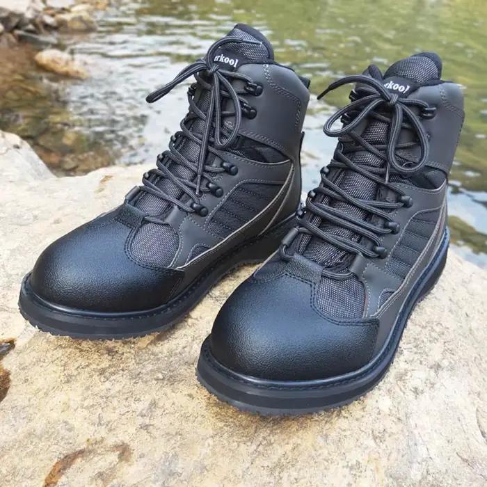 Bottes pêche wading montaison rivière chasse récif semelle feutre caoutchouc antidérapante chaussures pêche à la mouche