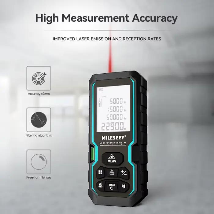 Télémètre laser Mileseey S6 40M/120M avec niveau à bulle - Outil précis pour pêche et repérage