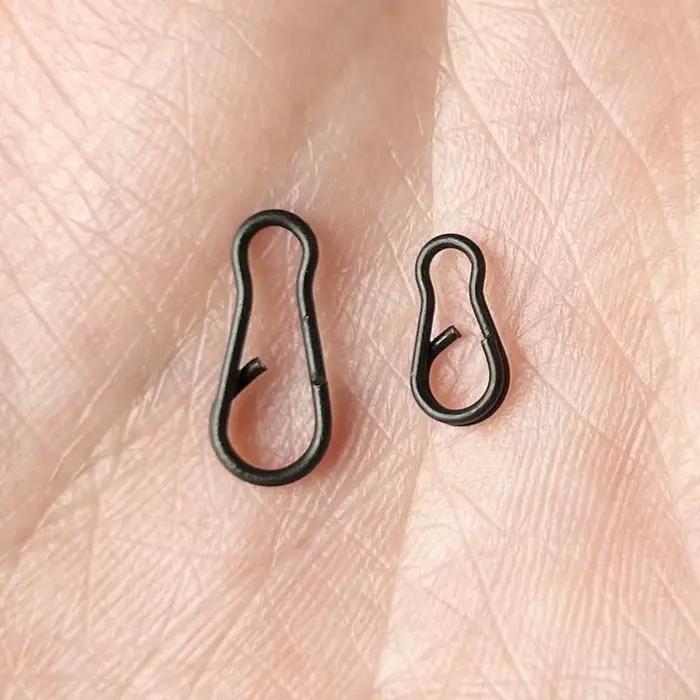 40 clips duo lock rapides en acier inoxydable pour la pêche à la carpe, accessoires de