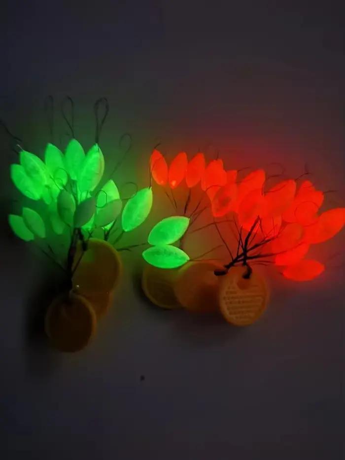 Lot de 5 flotteurs luminescents ovales 7 étoiles pour pêche à la carpe - Tailles S/M/L