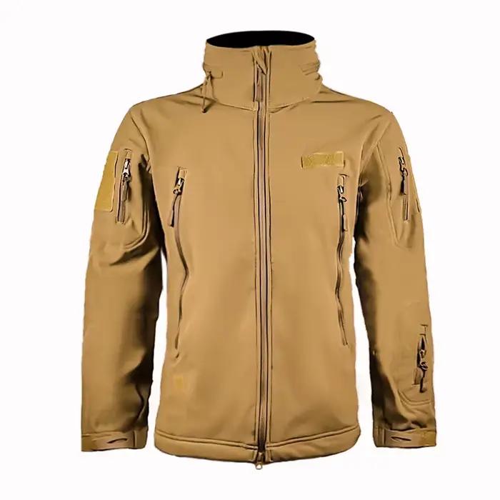 Veste tactique camouflage hiver col montant polaire épaisse imperméable pour pêche et outdoor