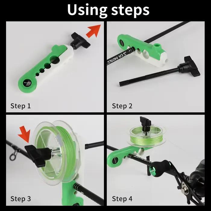 Bobineur de ligne de pêche portable réglable pour moulinets spinning et baitcasting