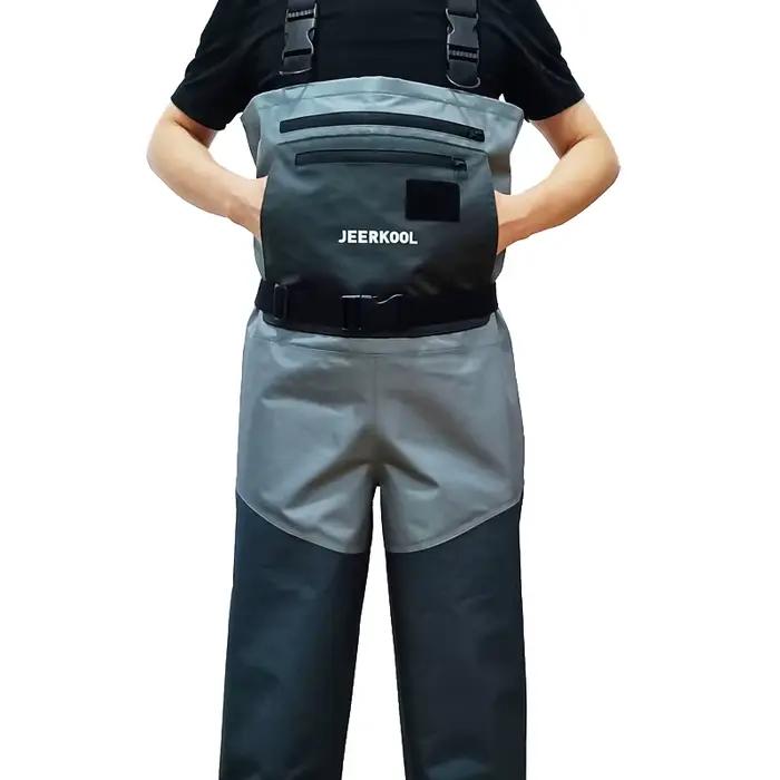 Waders de pêche étanches 3 ou 5 couches pour homme et femme, avec chaussettes néoprène et bretelles