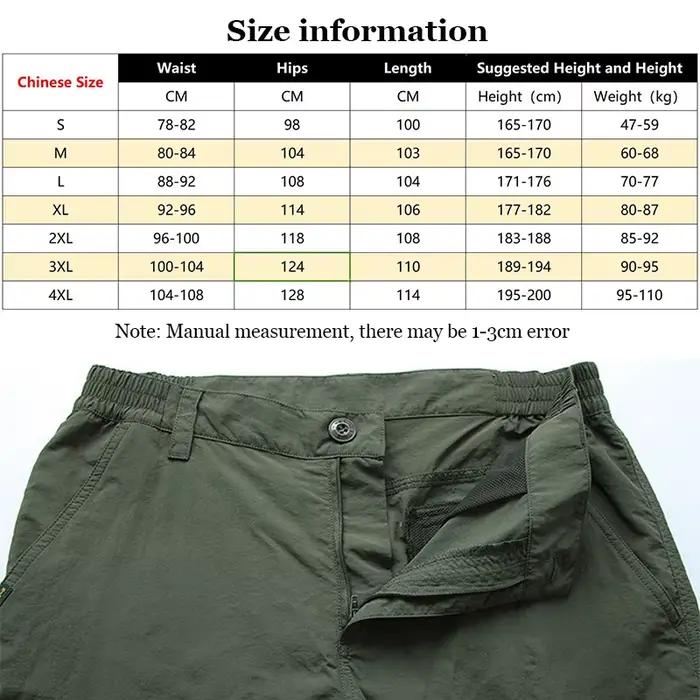 Pantalon cargo tactique été pour pêche - Léger imperméable multi-poches randonnée pêche