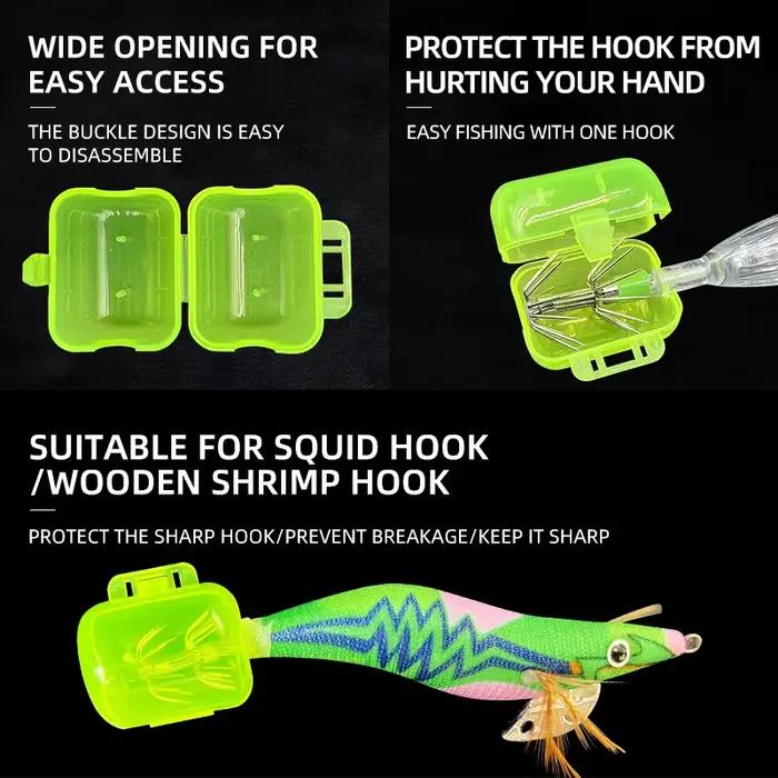 50 protecteurs d'hameçons calmar ShareShark - Coques parapluie pour hameçons crevettes et bois
