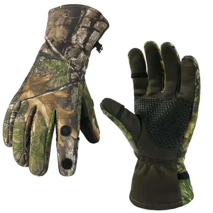 Gants de chasse pêche doigts complets ou découverts camouflage hiver tir à l'arc accessoires