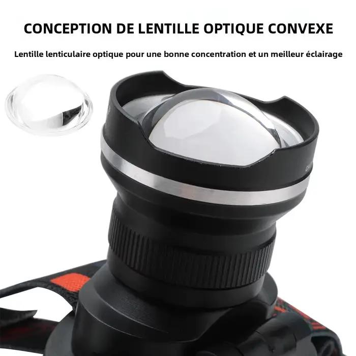 Lampe frontale BOIRUiT RJ-2166 1000LM zoomable étanche piles AA pour pêche et chasse