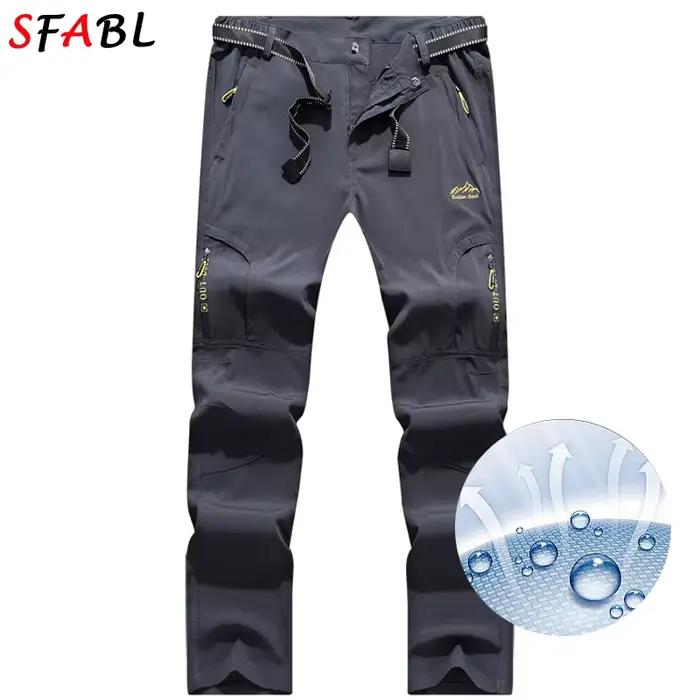 Pantalon pêche été stretch imperméable 5XL séchage rapide - Léger technique poches zippées homme
