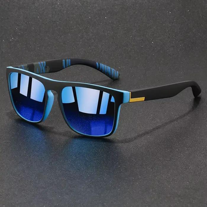 Lunettes de pêche vintage carrées polarisées UV400 pour hommes et femmes design rétro