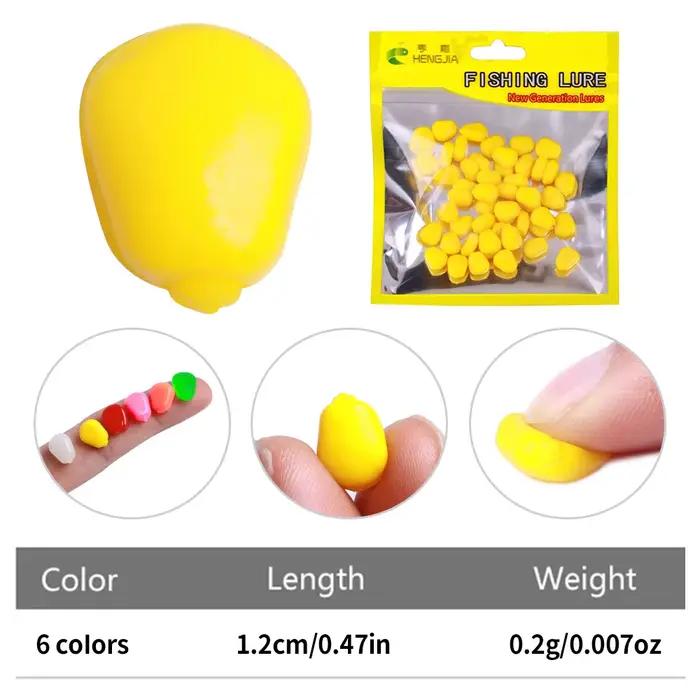 50 appâts souples flottants imitation maïs pour carpe - leurres bioniques topwater