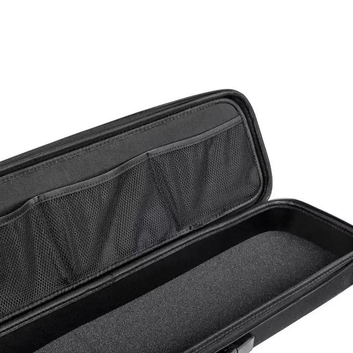 Boîte pêche portable EVA épaisse 64x16x7cm, coffre rigide rangement cannes moulinets leurres outils