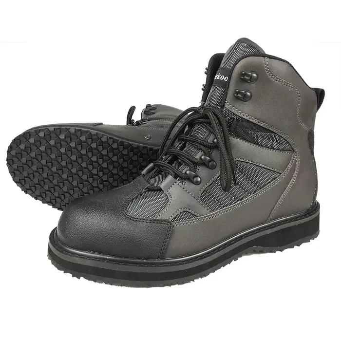 Chaussures de pêche respirantes à séchage rapide avec semelle caoutchouc ou feutre