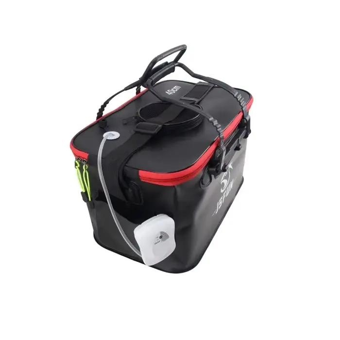 Seau de pêche pliable EVA sans pompe à oxygène pour transporter vos poissons vivants en extérieur
