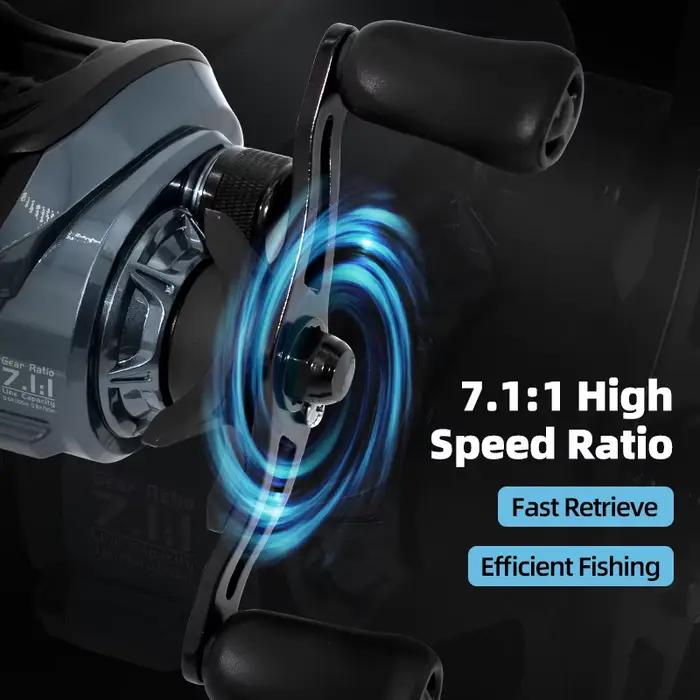 Moulinet baitcasting électrique DEUKIO DC roues carpe 6+1BB pour pêcheur professionnel en mer et eaux salées lancer appâts occasions spéciales
