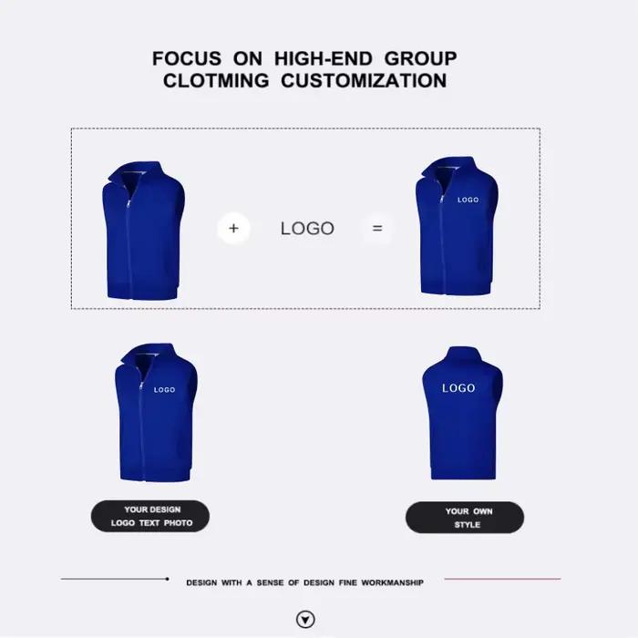 Veste chaude sans manches hiver personnalisable - Veste épaisse homme femme - Veste polaire logo brodé automne