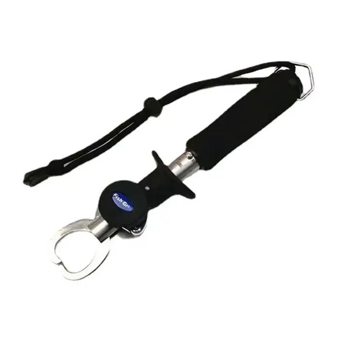Pince à lèvres portable pour poisson avec pèse-poisson et mètre ruban - Outil de pêche en acier inoxydable