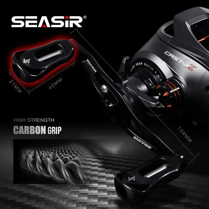 Moulinet Seasir Cast X2 7.3 1 avec roulements céramique hybride frein N52 pour pêche sportive en mer rocher plage lac rivière réservoir étang stream