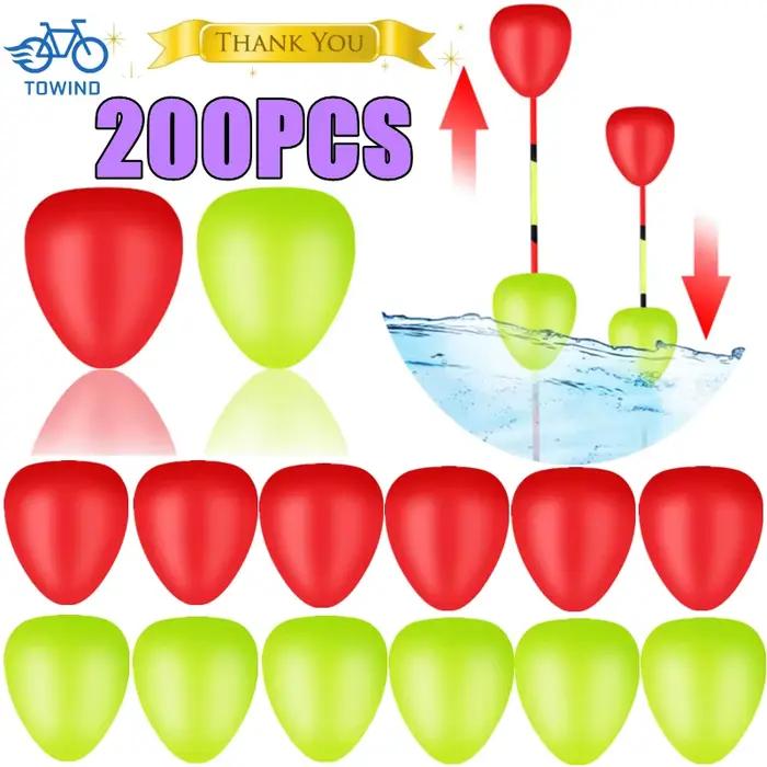 200 billes flottantes fluorescentes pour pêche en eaux vives, indicateurs de touche en mousse, accessoires flottabilité