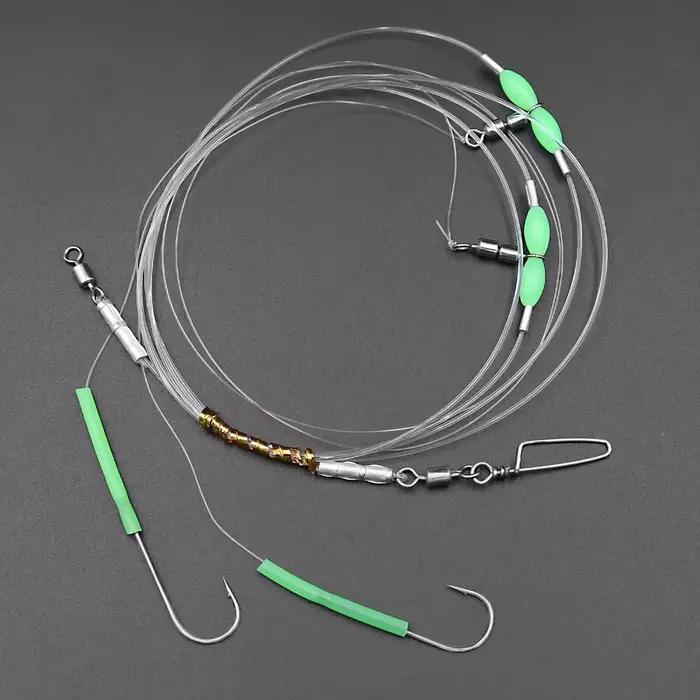 Montage pêche mer pré-monté ZYZHE flapper rigs pour surfcasting plie et poisson plat plage