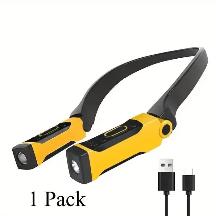 Lot 2 lampes LED rechargeables pour cou avec 2 niveaux luminosité lecture et pêche