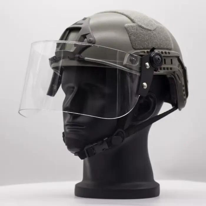 Masque Facial Tactique Transparent Anti-Vent Pour Hommes Protection Visage Casque Pêche Airsoft Occasions Spéciales