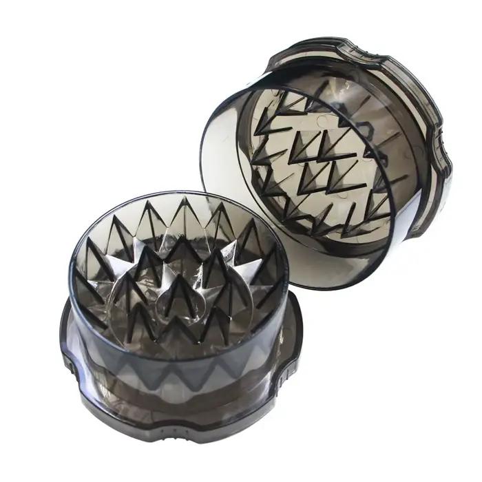 Broyeur à amorce pour carpe - Boîte en plastique fumé avec broyeur intégré pour bouillettes et appâts