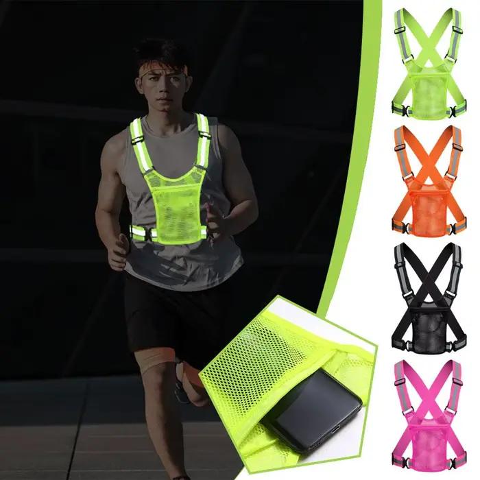 Gilet de sécurité réfléchissant avec rangement - Veste ajustable légère pour pêche, cyclisme et sports outdoor