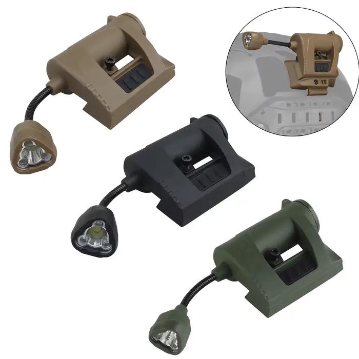 Lampe frontale tactique 3 modes LED pour casque pêche nocturne, chasse et activités outdoor