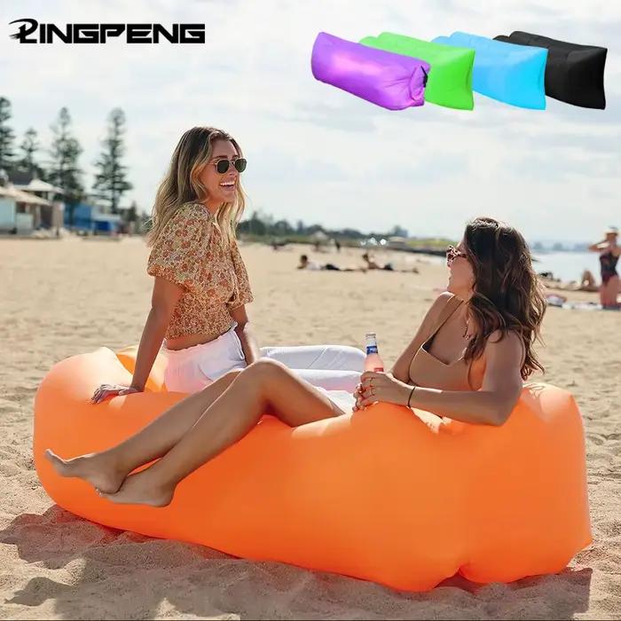 Canapé gonflable portable pour une personne - Lit de camping confortable pour pêche et plage