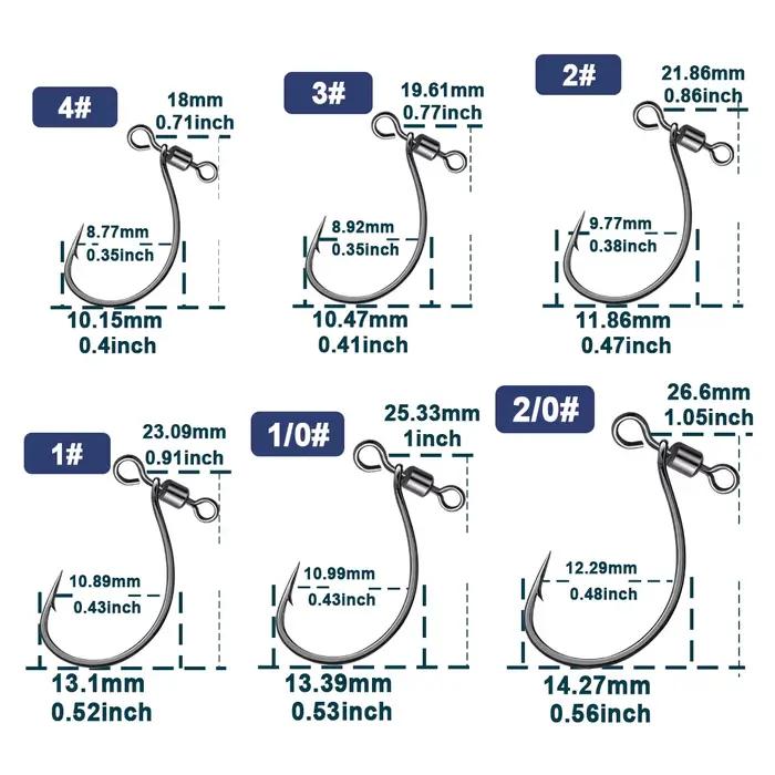 Hameçons Drop Shot 9KM 25PCS avec émerillons pour black-bass, perche et silure - Acier haute teneur en carbone