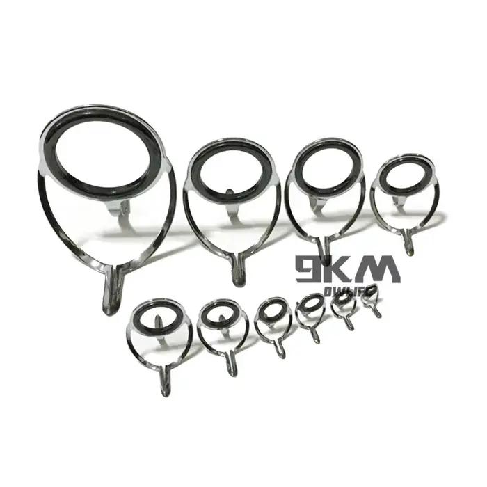 Kit réparation 10 guides anneaux canne mixte taille - Acier inoxydable eau douce et mer 6-42#