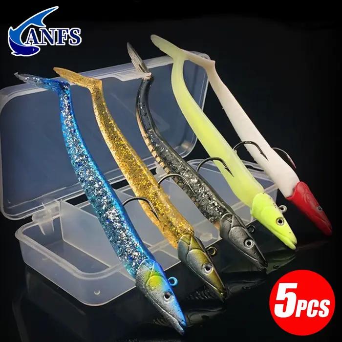 5 Leurres Souples Pêche 10g 11cm avec Cuillère - Leurre Artificiel Wobbler pour Carnassiers