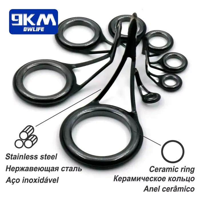 Kit réparation canne télescopique spinning 8-105 pièces guides céramique acier inox remplacement complet