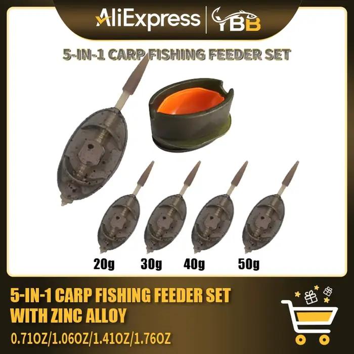 Set de feeders en alliage zinc anti-rouille pour pêche de carpe en eau douce et mer occasions spéciales pêcheur cadeau
